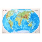 Интерактивная карта мира физическая, 122 х 79 см, 1:25М, ламинированная - фото 9698446