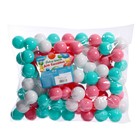 Набор шариков для бассейна, 100 шт, диаметр — 5 см, цвета: розовый, белый, тифани - фото 320696323