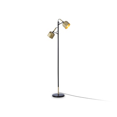 Светильник напольный с выключателем на проводе Ambrella light, Traditional, TR97125, 2хE27, цвет золото, чёрный