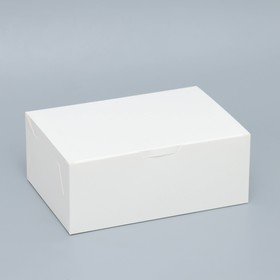 Коробка складная пищевая, белая 20 х 14 х 8 см