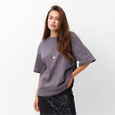 Футболка женская MIST Basic, графит, р. S-M