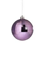 Ёлочные игрушки «Элит диско», шары новогодние, набор 9 шт., d=8 см, сиреневый/белый - Фото 3
