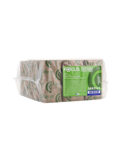 Бумажные полотенца V сложения Focus Eco, 1 слой, 200 л, 23×20.5