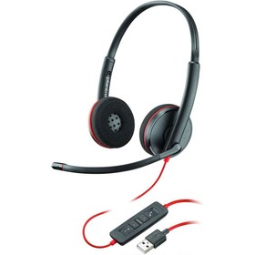 Наушники с микрофоном Plantronics Blackwire C3220 черный/красный 1.5м накладные оголовье (20   10046