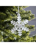 Ёлочная игрушка «Снежинка», 9×8.5×2.8 см, 1 LED, от батареек, свечение мульти (RGB) - Фото 6