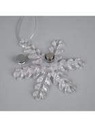 Ёлочная игрушка «Снежинка», 9×8.5×2.8 см, 1 LED, от батареек, свечение мульти (RGB) - Фото 7