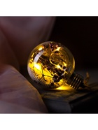 Ёлочный шар «Сиреневые сухоцветы», d=8 см, 5 LED, от батареек, свечение тёплое белое - Фото 4