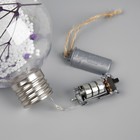 Ёлочный шар «Сиреневые сухоцветы», батарейки, 5 LED, свечение тёплое белое - Фото 5