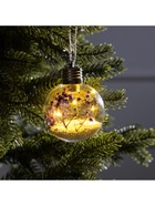 Ёлочный шар «Сиреневые сухоцветы», d=8 см, 5 LED, от батареек, свечение тёплое белое - Фото 6