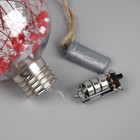 Ёлочный шар «Розовые сухоцветы», d=8 см, 5 LED, от батареек, свечение тёплое белое - Фото 5