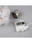 Ёлочный шар «Жёлудь», 12х7 см, 4 LED, от батареек, свечение тёплое белое - фото 6620955