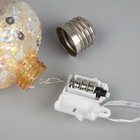 Ёлочный шар «Жёлудь жёлтый», батарейки, 4 LED, свечение тёплое белое - фото 7580952