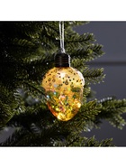 Ёлочный шар «Жёлудь жёлтый», 12×7 см, 4 LED, от батареек, свечение тёплое белое - Фото 4