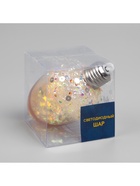 Ёлочный шар «Жёлудь жёлтый», 12х7 см, 4 LED, от батареек, свечение тёплое белое - фото 6620959