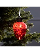 Ёлочный шар «Жёлудь красный», 12×7 см, 4 LED, от батареек, свечение тёплое белое - Фото 4