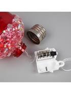 Ёлочный шар «Жёлудь красный», 12х7 см, 4 LED, от батареек, свечение тёплое белое - фото 6620961
