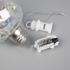 Ёлочный шар «Морозный узор», батарейки, 1 LED, свечение тёплое белое - фото 7580962