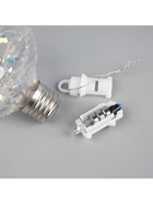 Ёлочный шар «Морозный кристалл», 11х7.5 см, 1 LED, от батареек, свечение RGB - фото 6620964