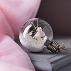 Ёлочный шар «Белые лепестки», батарейки, 5 LED, свечение тёплое белое - Фото 2