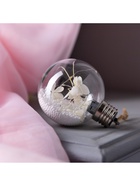 Ёлочный шар «Белые лепестки», d=8 см, 5 LED, от батареек, свечение тёплое белое - Фото 5