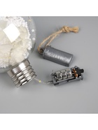 Ёлочный шар «Белые лепестки», d=8 см, 5 LED, от батареек, свечение тёплое белое - Фото 8