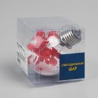 Ёлочный шар «Красные лепестки», батарейки, 5 LED, свечение тёплое белое - Фото 6