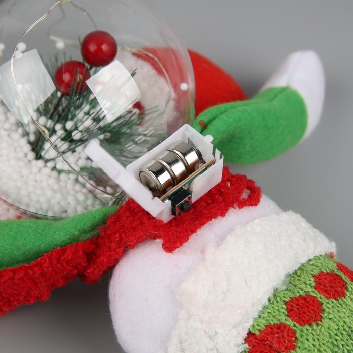 Ёлочная игрушка «Снеговичок», от батареек, свечение мульти - фото 1909333624