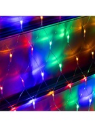 Гирлянда «Сеть-ёлка» 2 × 2 м, IP20, тёмная нить, 152 LED, свечение мульти, 8 режимов, 220 В 9642118 - фото 319916927