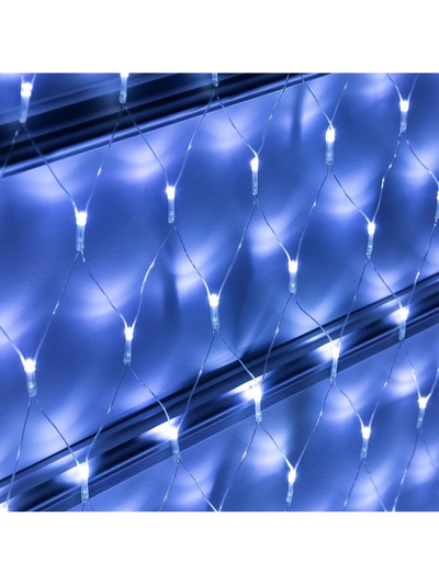 Гирлянда «Сеть-ёлка» 2×2 м, IP20, тёмная нить, 152 LED, свечение белое, 8 режимов, 220 В