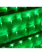 Гирлянда «Сеть-ёлка» 2 × 2 м, IP20, тёмная нить, 152 LED, свечение зелёное, 8 режимов, 220 В 9642121 - фото 319916939