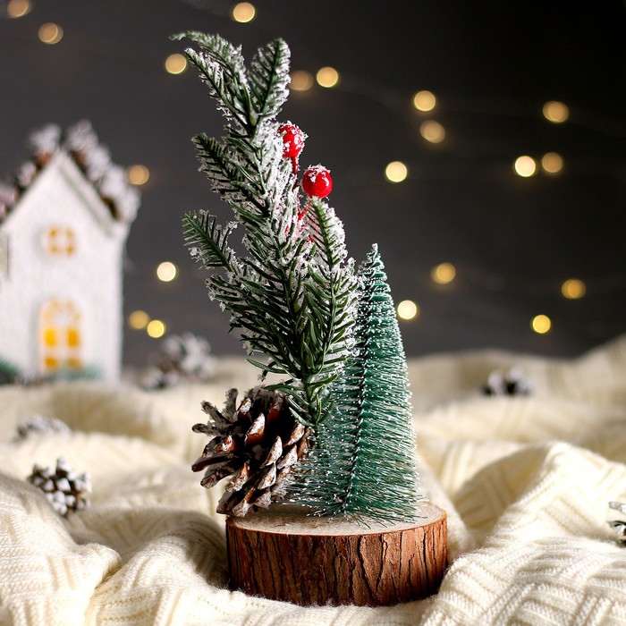 Новогодняя композиция Домик на дереве со Снеговиком 23 см, с подсветкой и движением, отзывы