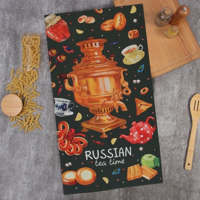 Полотенце «Этель. Самовар», 40×73 см, 100% хлопок, саржа 190 г/м²