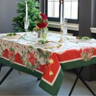 Набор новогодний «Этель. Рождественский венок»: скатерть 150×220 см, с ВГМО, салфетка 40×40 см - 12 штук - Фото 2