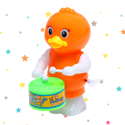 Заводная игрушка «Утка барабанщик», МИКС