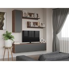 Тумба под ТВ подвесная Ифида, 1836х338х424, Морское дерево Винтаж/Антрацит - фото 24354088