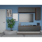 Тумба под ТВ подвесная Ифида, 1836х338х424, Морское дерево Винтаж/Антрацит - фото 24354089