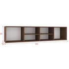 Тумба под ТВ подвесная Ифида, 1836х338х424, Морское дерево Винтаж/Антрацит - фото 24354086