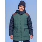Куртка для мальчиков, рост 110 см, цвет зелёный - фото 109981333