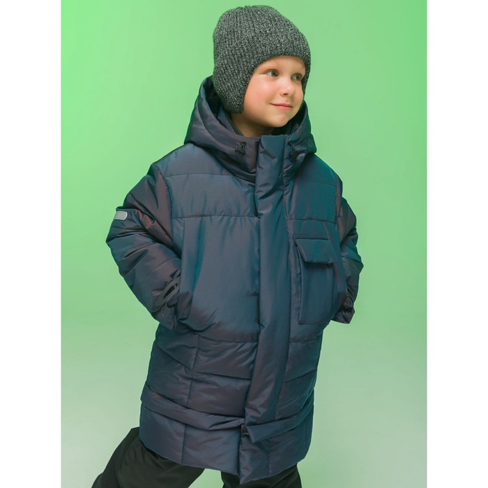 Куртка для мальчиков, рост 110 см, цвет чёрный - Фото 1
