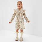 Платье для девочки MINAKU: Cotton collection цвет бежевый, р-р 98 - фото 320328540