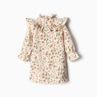 Платье для девочки MINAKU: Cotton collection цвет бежевый, р-р 110 - Фото 13