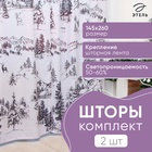 Новый год. Комплект штор "Этель" Winter landscape 145*260 см-2 шт, 100% п/э, 140 г/м2 9836709 - фото 4384067