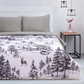 Покрывало «Этель» евро Winter forest, 230×210 см, микрофибра