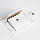 Кошелёк на кнопке, TEXTURA, цвет белый - фото 25328394