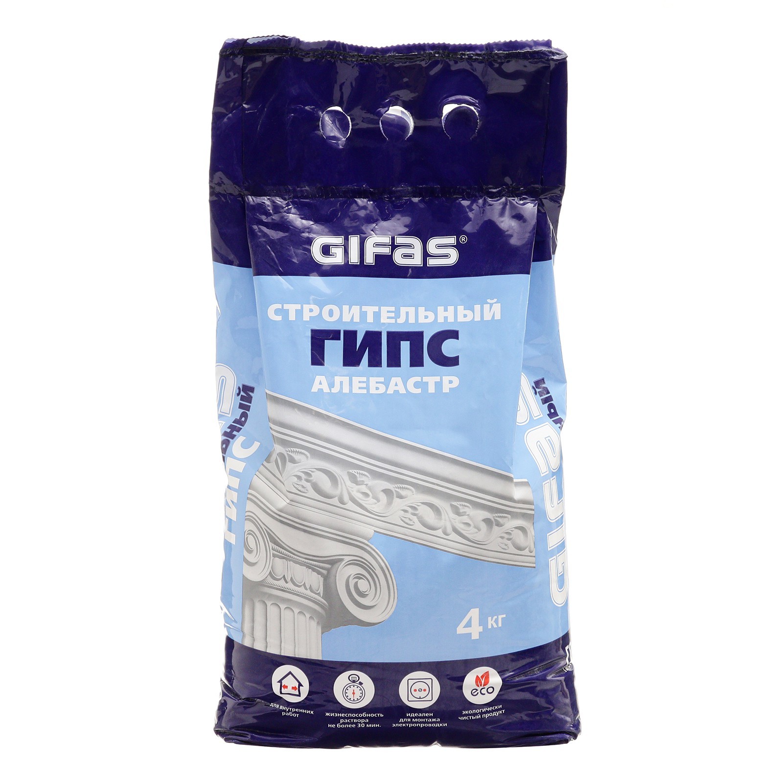 Гипс строительный "GIFAS" 4кг (10082746) - Купить по цене от 210.00 руб ...