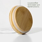 Банка стеклянная для сыпучих продуктов с бамбуковой крышкой BellaTenero «Эко», 4 л, 14,5×14,5×26 см - Фото 3