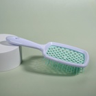 Расчёска массажная, широкая, вентилируемая, 8.5×20.5 см, PVC коробка, цвет белый/бирюзовый - Фото 8
