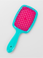 Расчёска массажная, широкая, вентилируемая, 8.5×20.5±1 см, бирюзовая, розовая - Фото 2