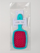 Расчёска массажная, широкая, вентилируемая, 8.5×20.5 см, PVC коробка, цвет бирюзовый/розовый - Фото 12