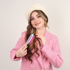 Расчёска массажная, широкая, вентилируемая, 8,5 × 20,5 см, PVC коробка, цвет бирюзовый/розовый - Фото 10